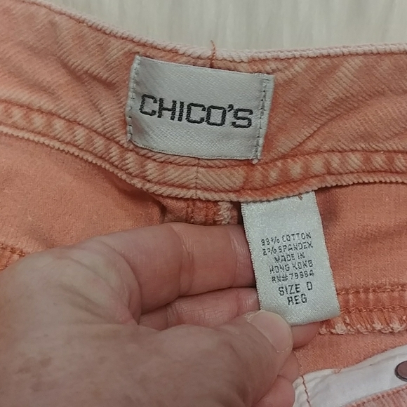 Chico's Peach Corduroy Pants - Picture 6 of 11